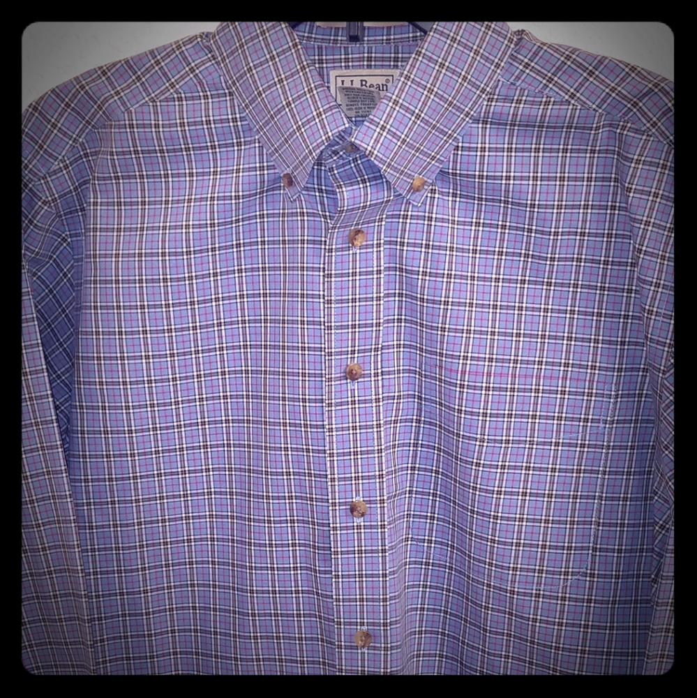LL Bean Men's Long Sleeve Shirt Size M-Tall